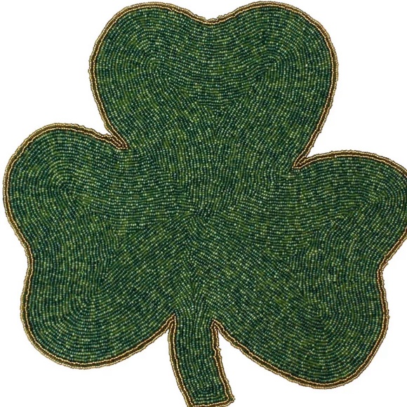 Other - Set of 4 Hand made beaded shamrock placemats.